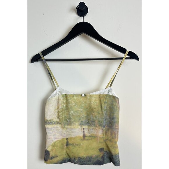 EDIKTED Picture Perfect Lace Bra Top in Green Size Small - Picture 4 of 8